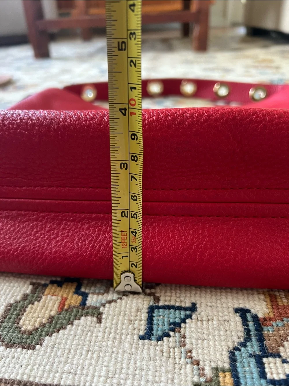 Michael Kors Red Pebbled Leather Hobo with Tassel